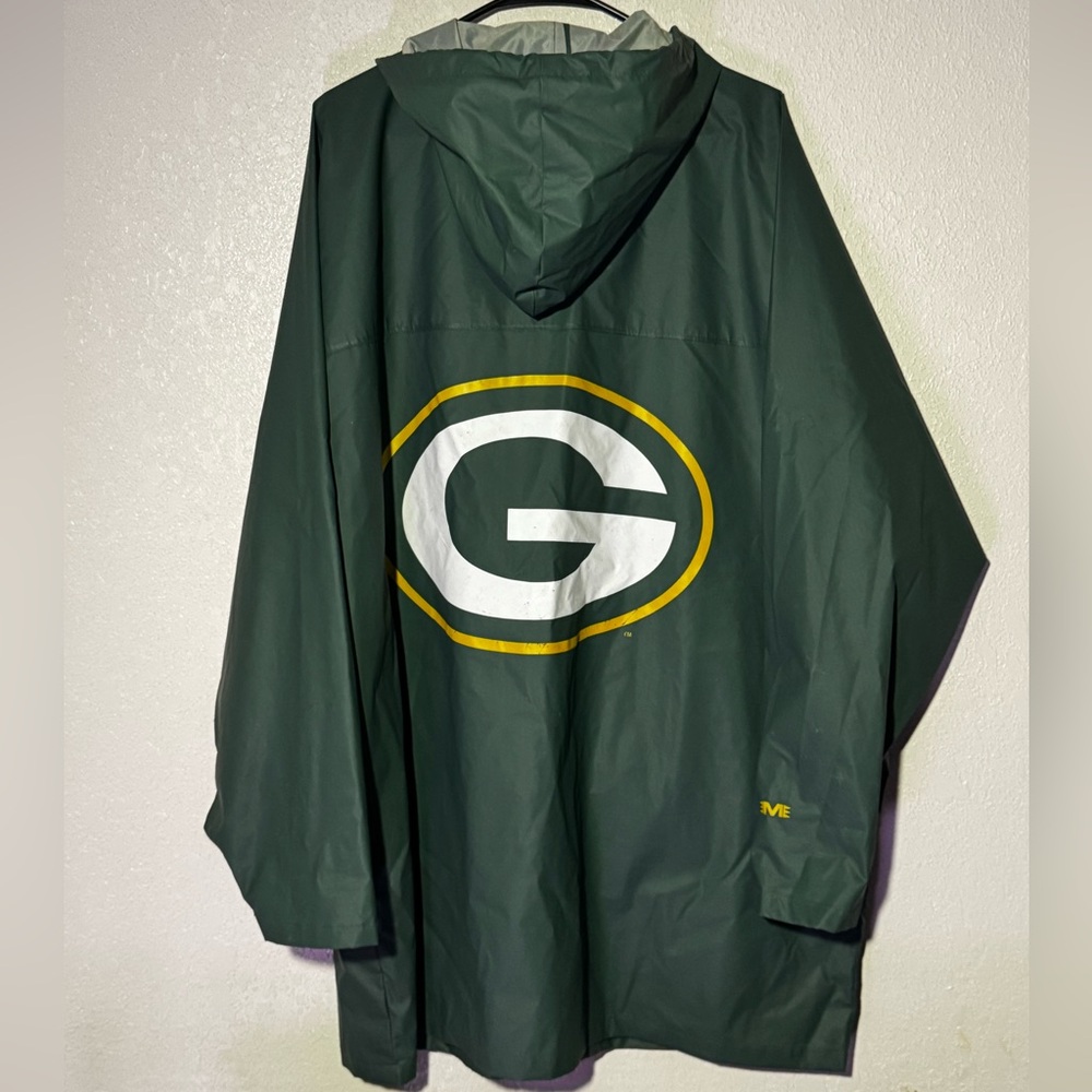 Vintage Green Bay Packers 90s Hooded Mirage Sports Rain Jacket Size Large